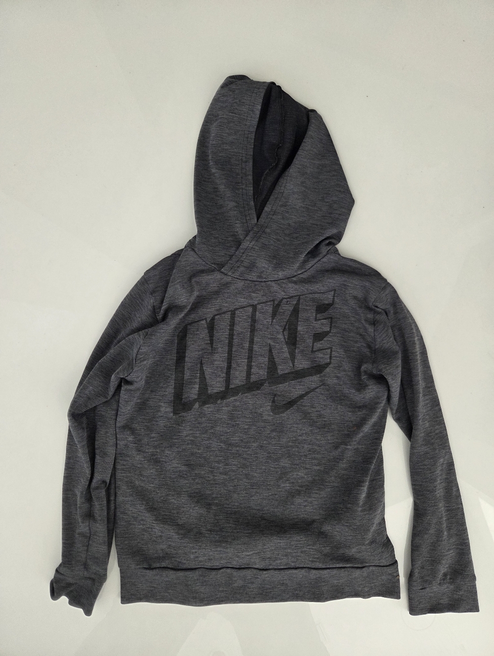 Nike Kids' Dark Gray Dri FIT Logo Hoodie